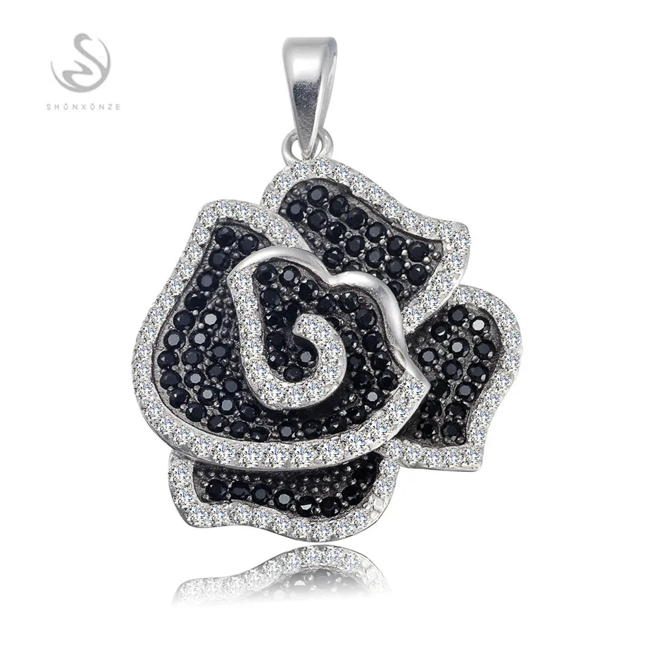 Eulonvan Luxury Wedding pendant charms christmas women jewelry 925 sterling silver gifts White and Black Cubic Zirconia S-3791
Eulonvan Luxury Wedding pendant charms christmas women jewelry 925 sterling silver gifts White and Black Cubic Zirconia S-3791
