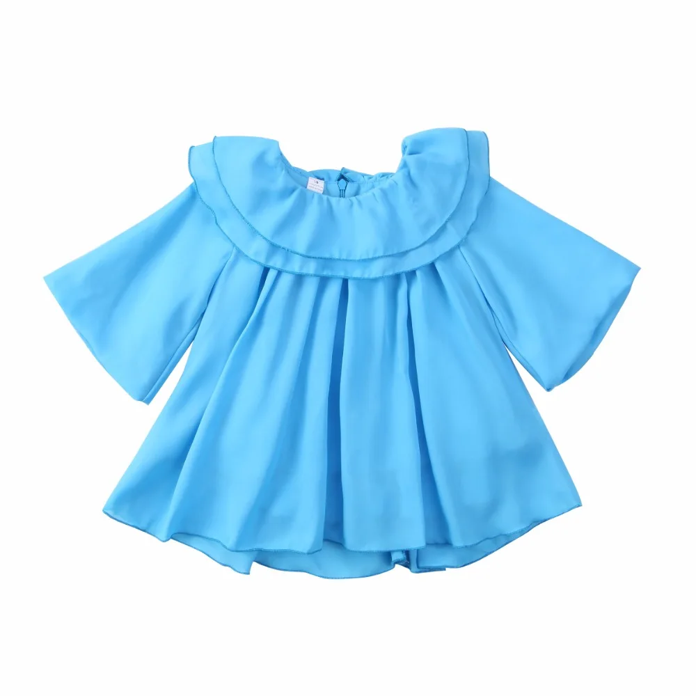 Fashion Kids Girls Vogue Dresses Solid Sky Blue Ruched Peter Pan Collar Loose Dress Voile Children Girls Clothes
Fashion Kids Girls Vogue Dresses Solid Sky Blue Ruched Peter Pan Collar Loose Dress Voile Children Girls Clothes