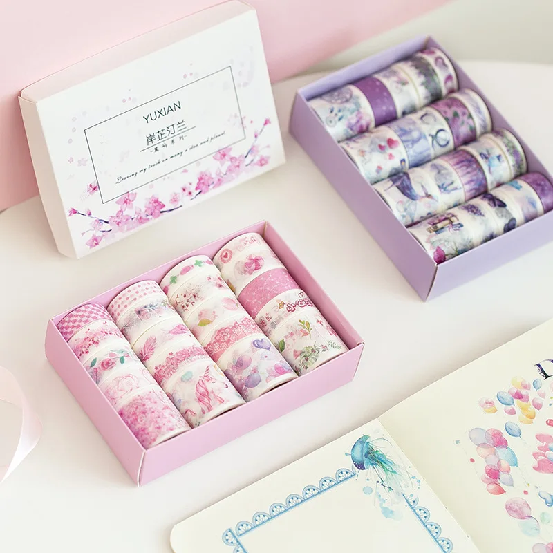 (20 pieces/box) Journal Washi Tape Set Adhesive Tape DIY Scrapbooking Sticker Label Masking tapes
(20 pieces/box) Journal Washi Tape Set Adhesive Tape DIY Scrapbooking Sticker Label Masking tapes