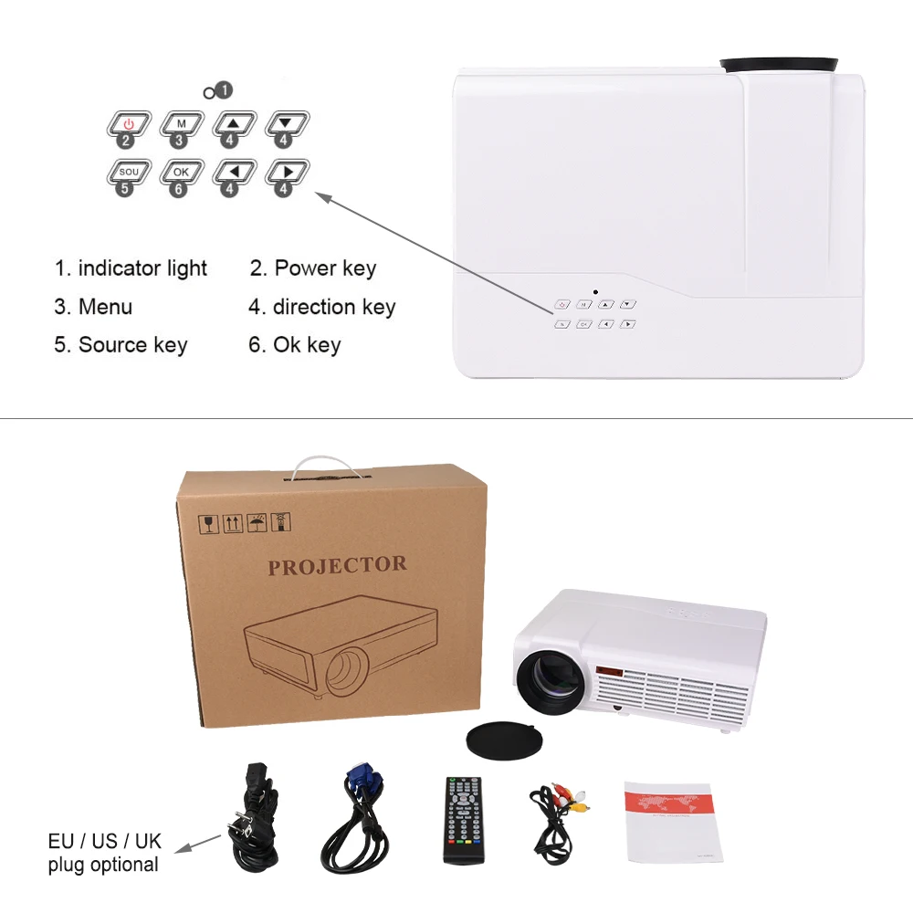 Светодиодный 96 + BT96 проектор Android wifi 1280*800 Full HD 1080p видео 3D домашний светодиодный