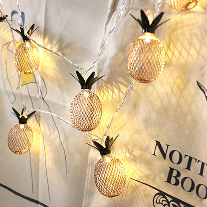 Vintage Iron Pineapple Night Lights 10 Leds 20 Leds String Lamp 1.5M 3M EU 220V / Battery Powered Romantic Wedding Home Decorate
Vintage Iron Pineapple Night Lights 10 Leds 20 Leds String Lamp 1.5M 3M EU 220V / Battery Powered Romantic Wedding Home Decorate