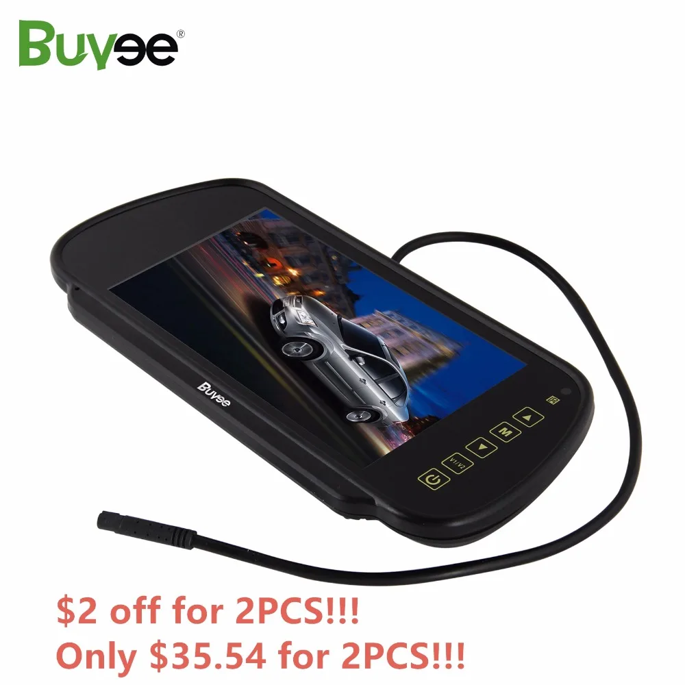 Buyee 7 дюймов TFT lcd HD Автомобильное Зеркало монитор заднего вида дисплей для