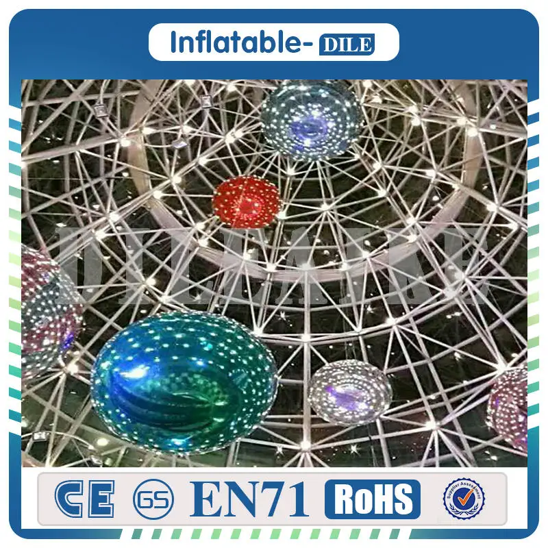 Free shipping 0.3mm PVC 1.5m diameter inflatable silver floating mirror ball for stage exhibition party /wedding
Free shipping 0.3mm PVC 1.5m diameter inflatable silver floating mirror ball for stage exhibition party /wedding