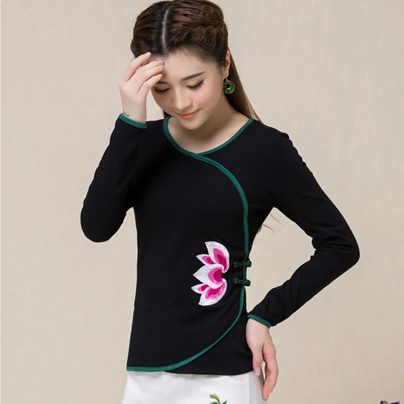 Brand Nice Spring Women Shirts Harajuku Ethnic Chinese Style Pullover Blouse Shirt Embroidery Tops Tee Blusas Camisetas Mujer
Brand Nice Spring Women Shirts Harajuku Ethnic Chinese Style Pullover Blouse Shirt Embroidery Tops Tee Blusas Camisetas Mujer