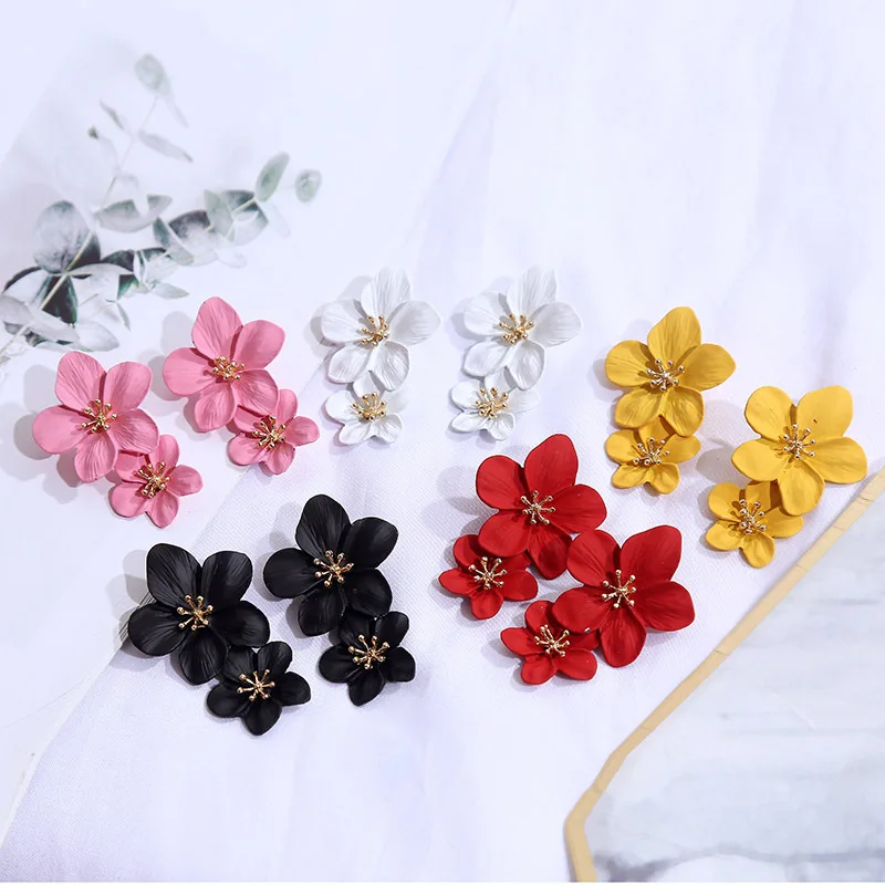 Woman Fashion Elegant Double Big Flowers Earrings Bohemia Korean Style Cute Flower Beach Party Drop Earring
Woman Fashion Elegant Double Big Flowers Earrings Bohemia Korean Style Cute Flower Beach Party Drop Earring