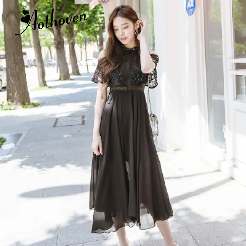 Summer Chiffon Patchwork Lace Dresses O Neck Off the Shoulder Women Dress Office Ladies Sexy Party Maxi Vintage Dress Vestidos
Summer Chiffon Patchwork Lace Dresses O Neck Off the Shoulder Women Dress Office Ladies Sexy Party Maxi Vintage Dress Vestidos