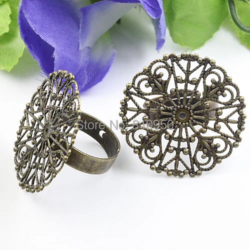 100pcs 31mm Brass Antique Bronze Flower Pattern Ring Settings Rings Cameo Cabochons Base Settings Accessories Findings
100pcs 31mm Brass Antique Bronze Flower Pattern Ring Settings Rings Cameo Cabochons Base Settings Accessories Findings