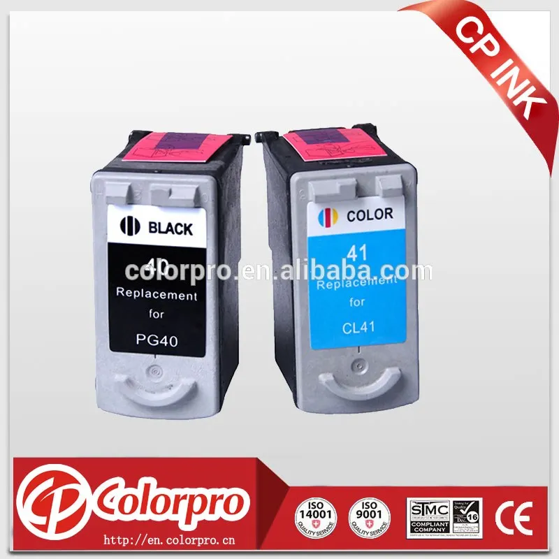 Фото 1 * BK + цветной чернильный картридж PG40 CL41 для Canon PIXMA iP1600 iP1700 iP1800 iP2600 MP140 MP150 MP160 PG 40|ink