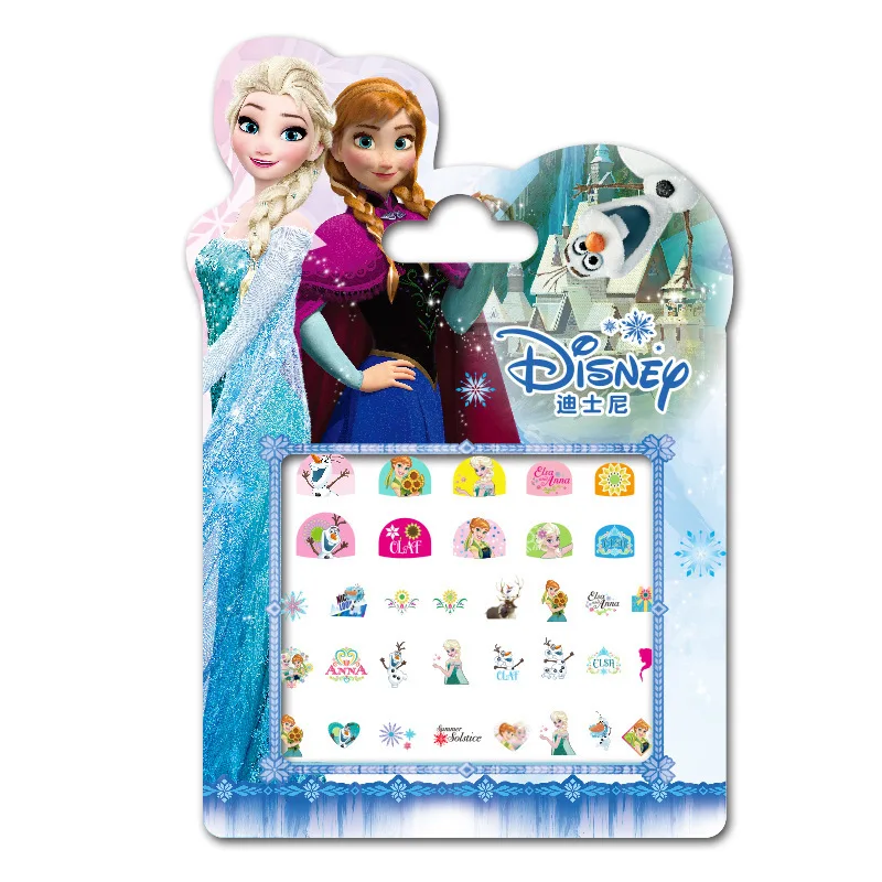 Disney дети макияж детей мультфильм принцесса наклейки для ногтей девушка игрушки