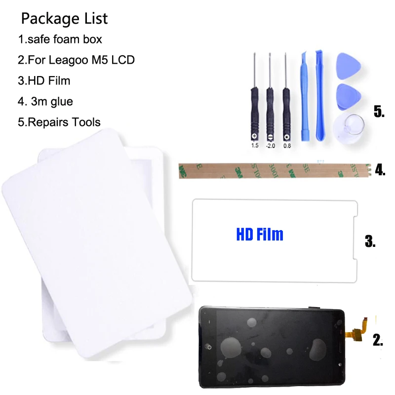 For Leagoo M5 LCD Display Touch Screen Phone Digitizer Assembly Tested 5.0 inch 1280x720P Free shipping Stock
For Leagoo M5 LCD Display Touch Screen Phone Digitizer Assembly Tested 5.0 inch 1280x720P Free shipping Stock