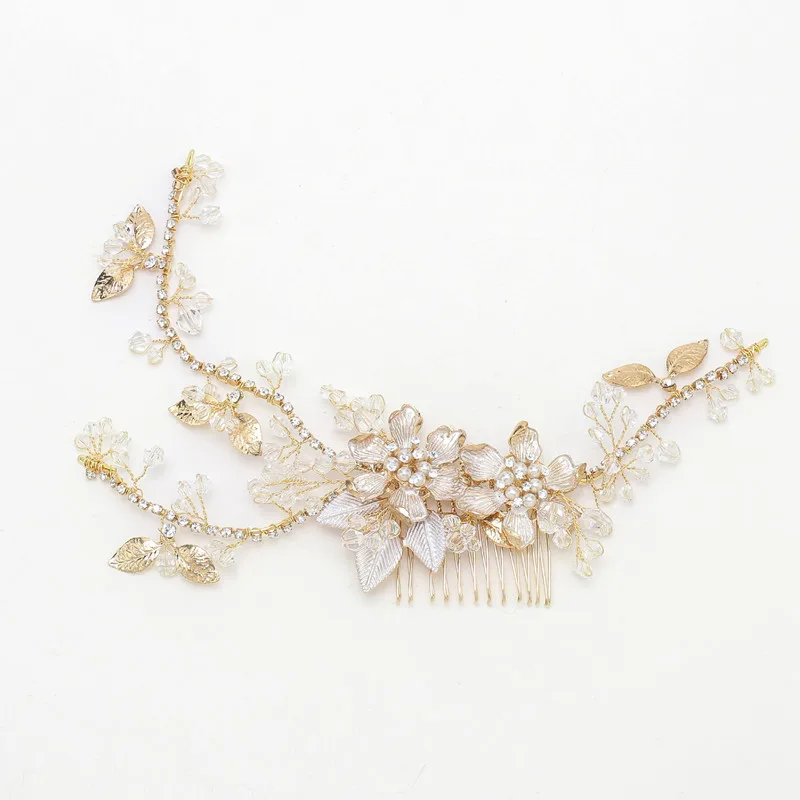 Floralbride Handmade Wired Rhinestones Crystals Pearls Flower Leaf Wedding Hair Comb Bridal Headpiece Hair Accessories
Floralbride Handmade Wired Rhinestones Crystals Pearls Flower Leaf Wedding Hair Comb Bridal Headpiece Hair Accessories