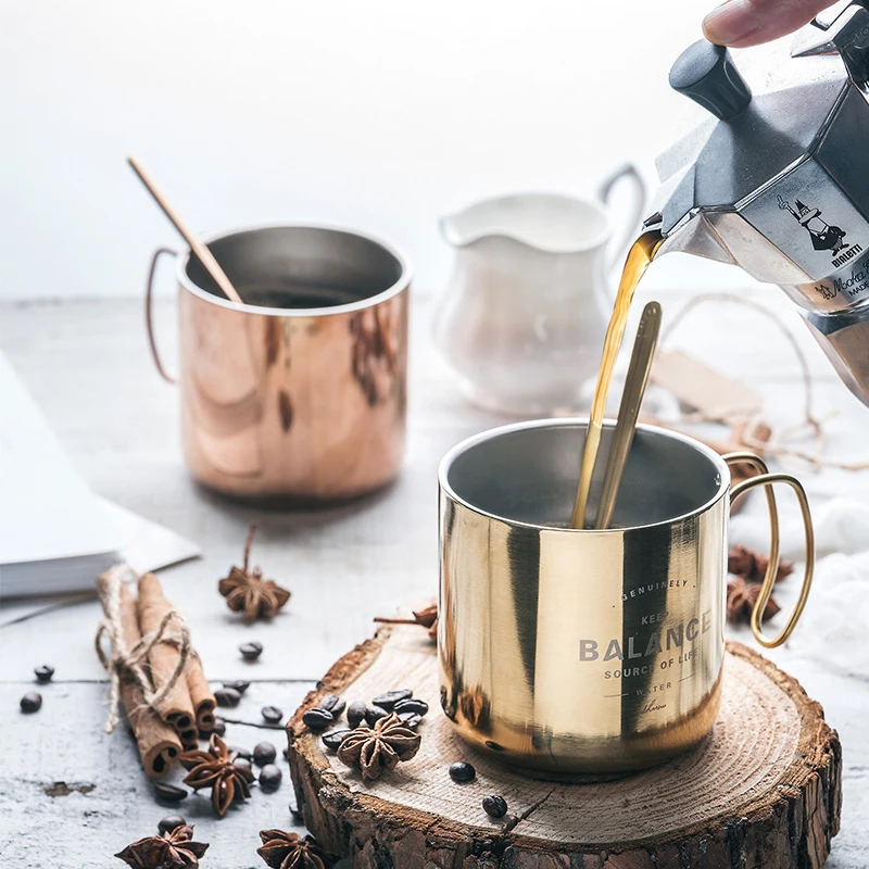 304 Stainless Steel Coffee Cup With Handle Mug Beer Mug Simple Nordic Minimalism with Handle Cover Double Layers Water Cafe Cup
304 Stainless Steel Coffee Cup With Handle Mug Beer Mug Simple Nordic Minimalism with Handle Cover Double Layers Water Cafe Cup