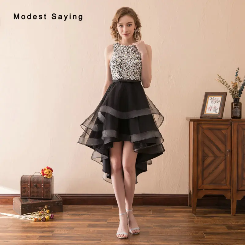 New Fashion Black High/Low Short Beaded Pearls Cocktail Dresses 2018 with Rhinestone Formal Women Party Prom Gown robe cocktail
New Fashion Black High/Low Short Beaded Pearls Cocktail Dresses 2018 with Rhinestone Formal Women Party Prom Gown robe cocktail