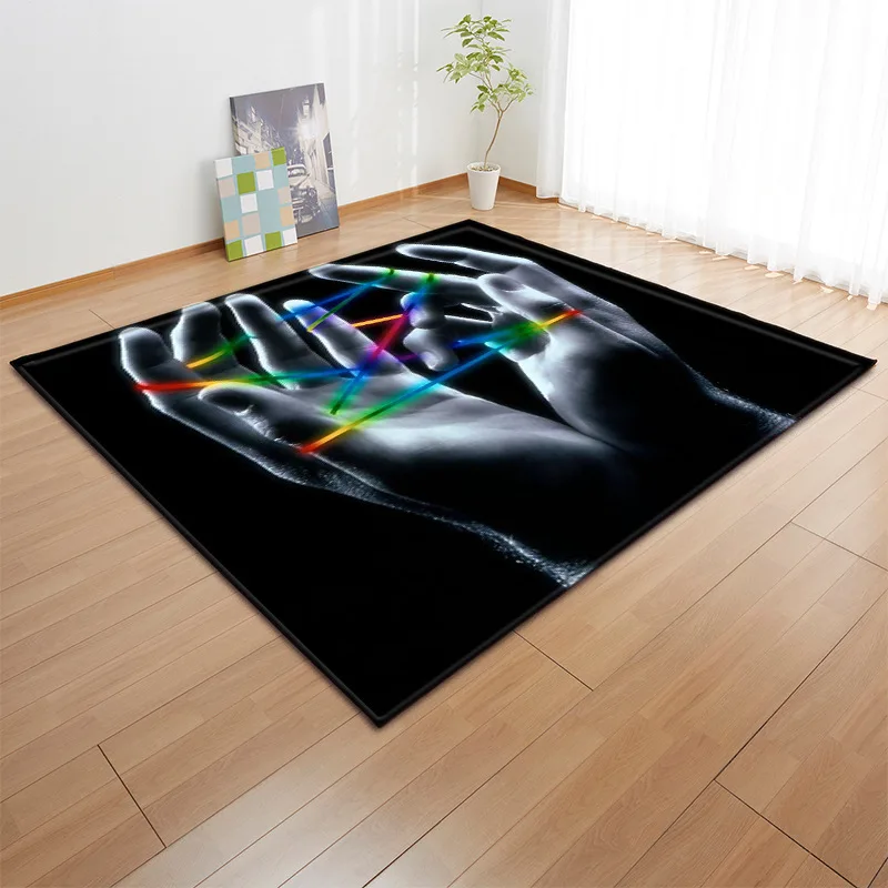 

New Creative Entrance Carpet Flannel 3D Printed Carpets for Living Room Bedroom Area Rugs Kitchen Bath Antiskid Mats Hallway Rug