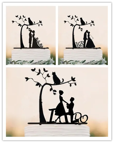 Bride and Groom Kissing Under the Tree with a Cat Silhouette Cake Topper Acrylic Mr & Mrs Wedding Cake Topper I DO Topper
Bride and Groom Kissing Under the Tree with a Cat Silhouette Cake Topper Acrylic Mr & Mrs Wedding Cake Topper I DO Topper