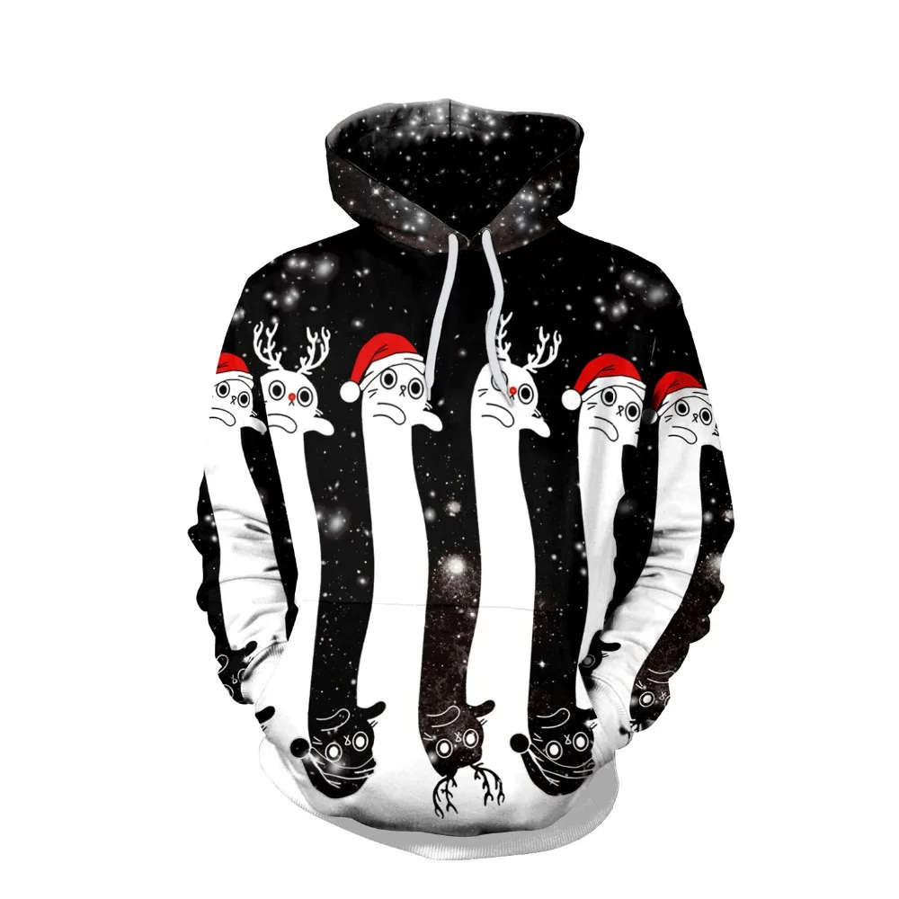 Autumn and winter Christmas costume new elk digital printing hooded sweatshirt Europe and the United States large size
Autumn and winter Christmas costume new elk digital printing hooded sweatshirt Europe and the United States large size