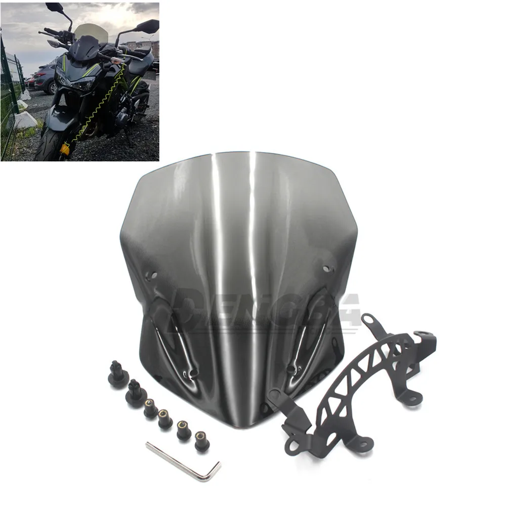 Ветрозащитный экран на лобовое стекло для Kawasaki Z900 z 900 2017 2018|Козырьки от ветра и