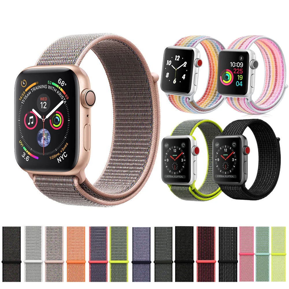 Нейлоновый спортивный ремешок для Apple Watch 42 мм/38 мм iWatch 3/2/1 браслет наручных часов