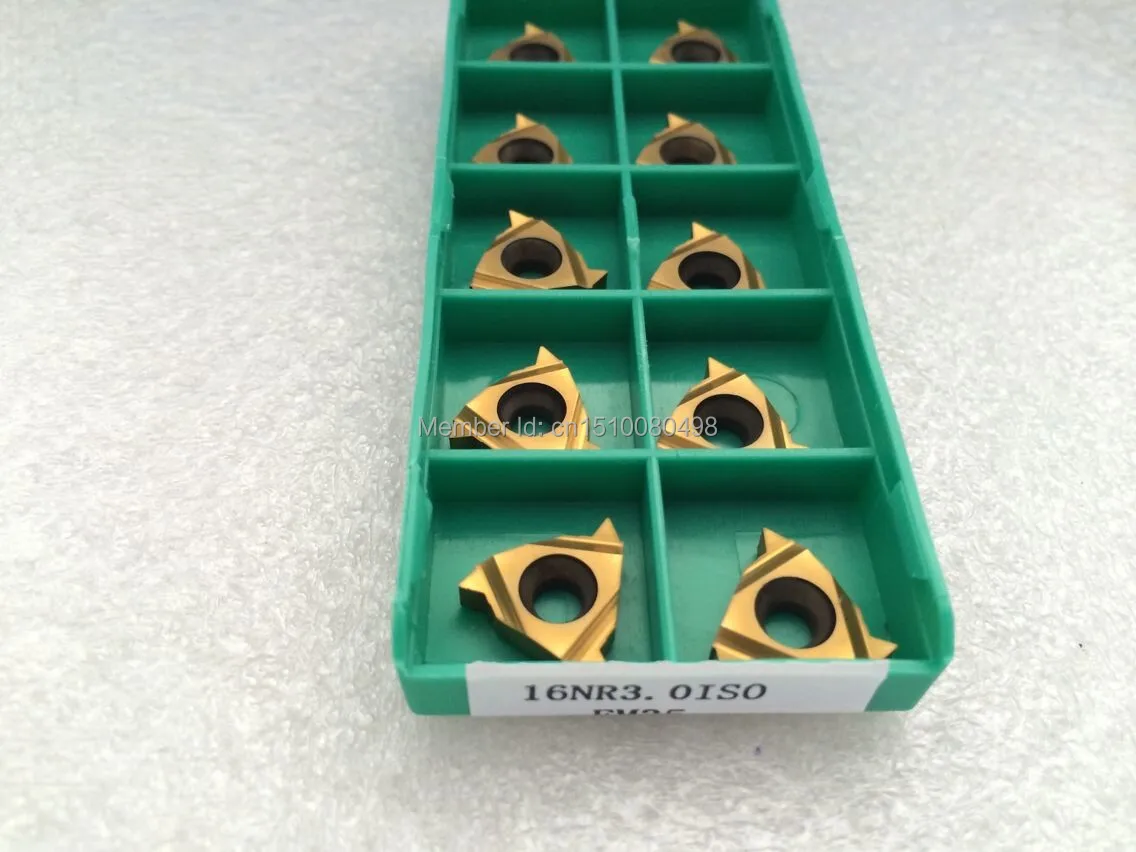 10pcs 16NR 3.0ISO Indexable Tungsten Carbide Threading Lathe Inserts for Threaded Lathe Holder
10pcs 16NR 3.0ISO Indexable Tungsten Carbide Threading Lathe Inserts for Threaded Lathe Holder