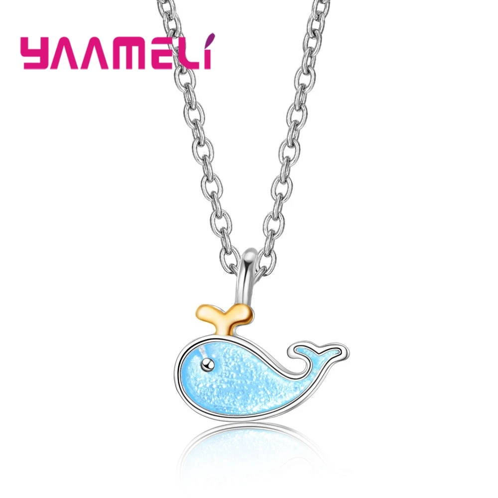 Lovely Cute Gifts for Girls Daughter Blue Whale Charms Pendant Necklace 925 Sterling Silver Enamel Handmade Fashion Accessories
Lovely Cute Gifts for Girls Daughter Blue Whale Charms Pendant Necklace 925 Sterling Silver Enamel Handmade Fashion Accessories