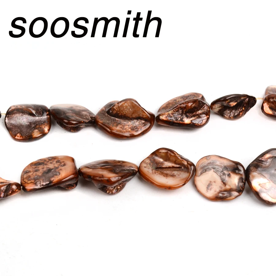 soosmith Natural Shell Beads 13-25mm Freeform Irregular Shape Brown Shell Beads For Jewelry Making Fit For Diy Bracelet Necklac
soosmith Natural Shell Beads 13-25mm Freeform Irregular Shape Brown Shell Beads For Jewelry Making Fit For Diy Bracelet Necklac