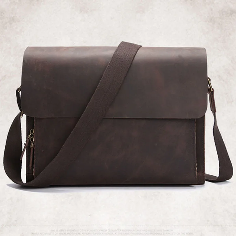 Men Vintage Crazy Horse Cowhide Cross Body Bag High Quality Travel Male Business Classic Laptop Messenger Shoulder Bags
Men Vintage Crazy Horse Cowhide Cross Body Bag High Quality Travel Male Business Classic Laptop Messenger Shoulder Bags