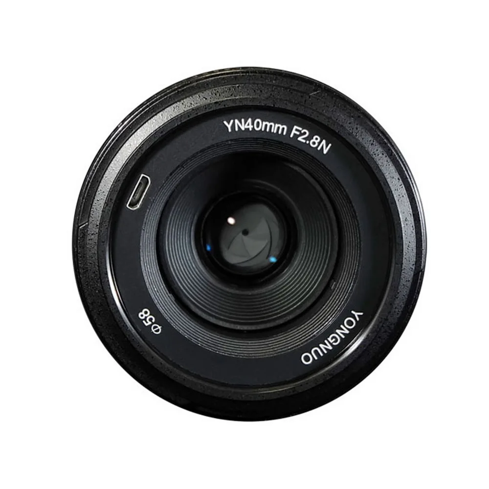 Объектив YONGNUO YN 40 мм F2.8N AF объектив MF yn40 широкоугольный с автофокусом для