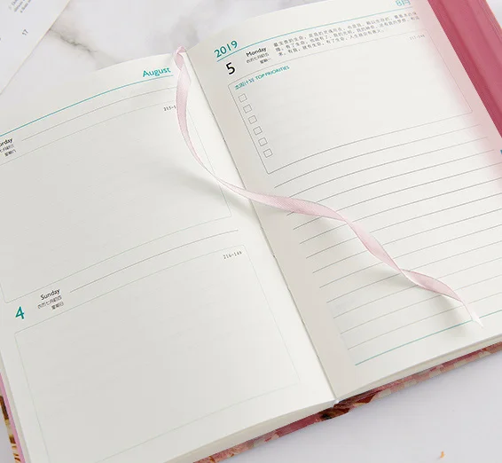 A5 2019 kawaii еженедельно ежемесячно книга для дневника списка дел тонкой блокнот с