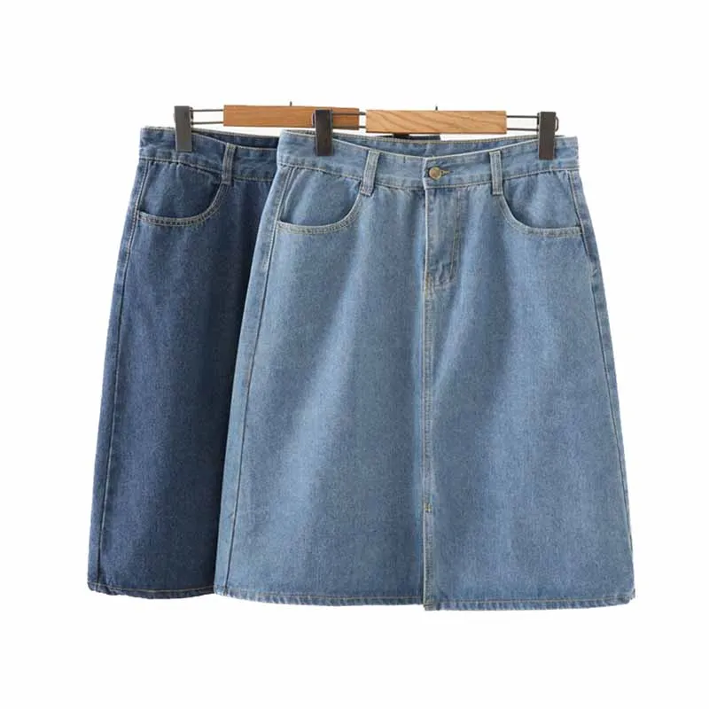 2019 Fashion Plus size XL-4XL Denim Skirt Women Spring Summer Loose Jeans Skirts Female Casual Split Skirts G333
2019 Fashion Plus size XL-4XL Denim Skirt Women Spring Summer Loose Jeans Skirts Female Casual Split Skirts G333
