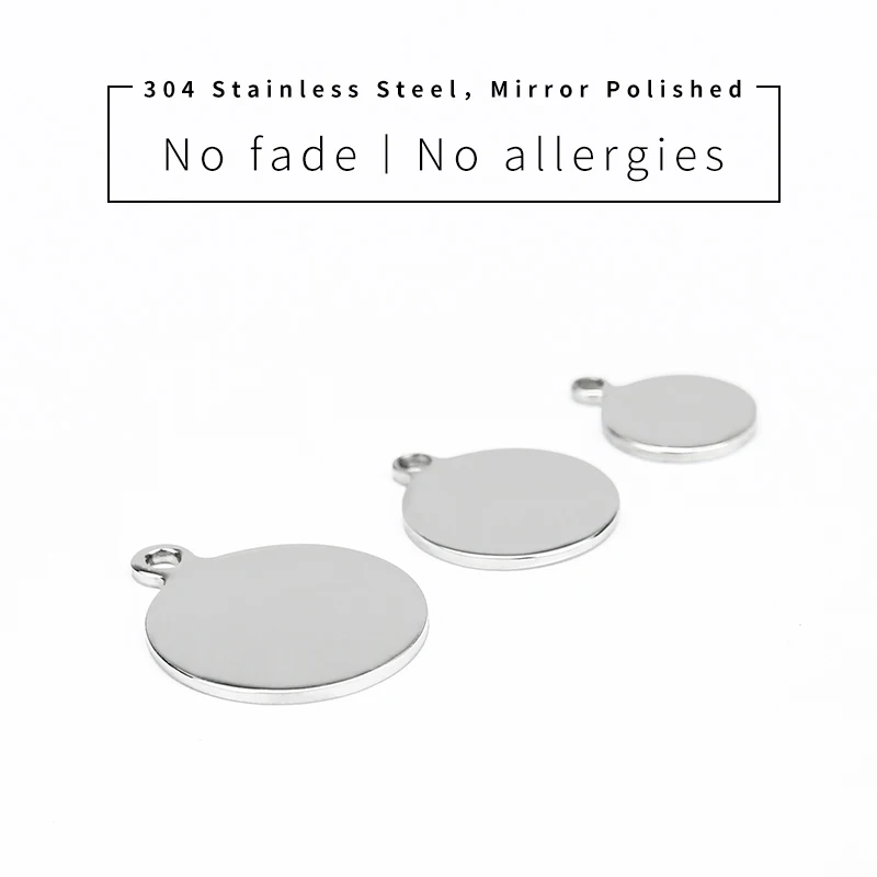 20PCS Stainless Steel Round Charm For Making Blank Circle Metal Tags Pendant For Identifier 2 Sides Mirror Polished Wholesale
20PCS Stainless Steel Round Charm For Making Blank Circle Metal Tags Pendant For Identifier 2 Sides Mirror Polished Wholesale
