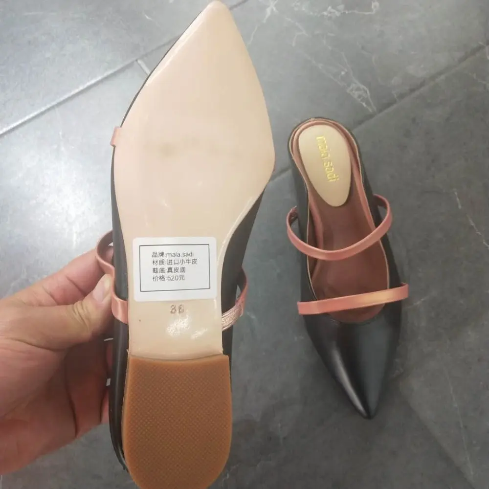 Fashion Summer Women Flats Slippers High Quality Black Color Genuine Leather Real Sole Pointed Toe Slip-on Slides Casual Shoes
Fashion Summer Women Flats Slippers High Quality Black Color Genuine Leather Real Sole Pointed Toe Slip-on Slides Casual Shoes