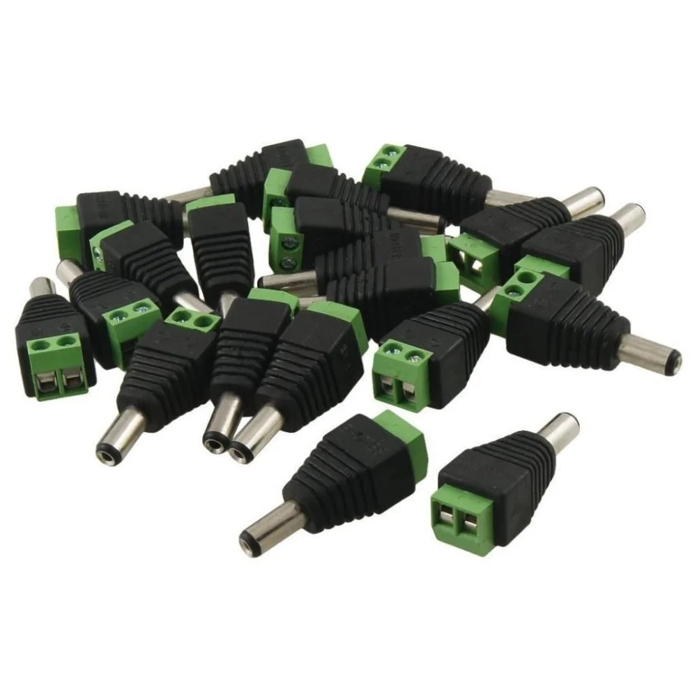 20 Pcs 5.5x2.1mm DC Male Plug powerTerminal Block Adapter Connector for CCTV Camera
20 Pcs 5.5x2.1mm DC Male Plug powerTerminal Block Adapter Connector for CCTV Camera