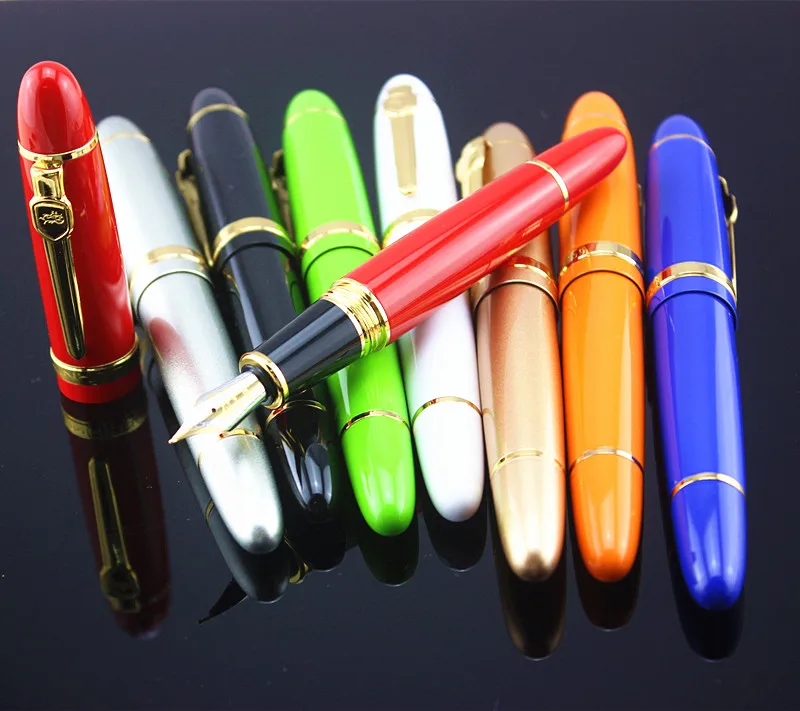 JINHAO 159 цветная чернильная ручка, цветная деловая офисная металлическая перьевая ручка, чернильная ручка, конвертер, выберите роскошную подарочную коробку для письма
JINHAO 159 цветная чернильная ручка, цветная деловая офисная металлическая перьевая ручка, чернильная ручка, конвертер, выберите роскошную подарочную коробку для письма