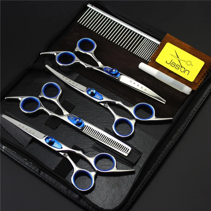 4pcs/set 6 inch Professional Pet Dog Grooming Scissors 2 Curved Scissors + 1 Thinning Scissor + 1 Straight Shears Grooming Tool
4pcs/set 6 inch Professional Pet Dog Grooming Scissors 2 Curved Scissors + 1 Thinning Scissor + 1 Straight Shears Grooming Tool