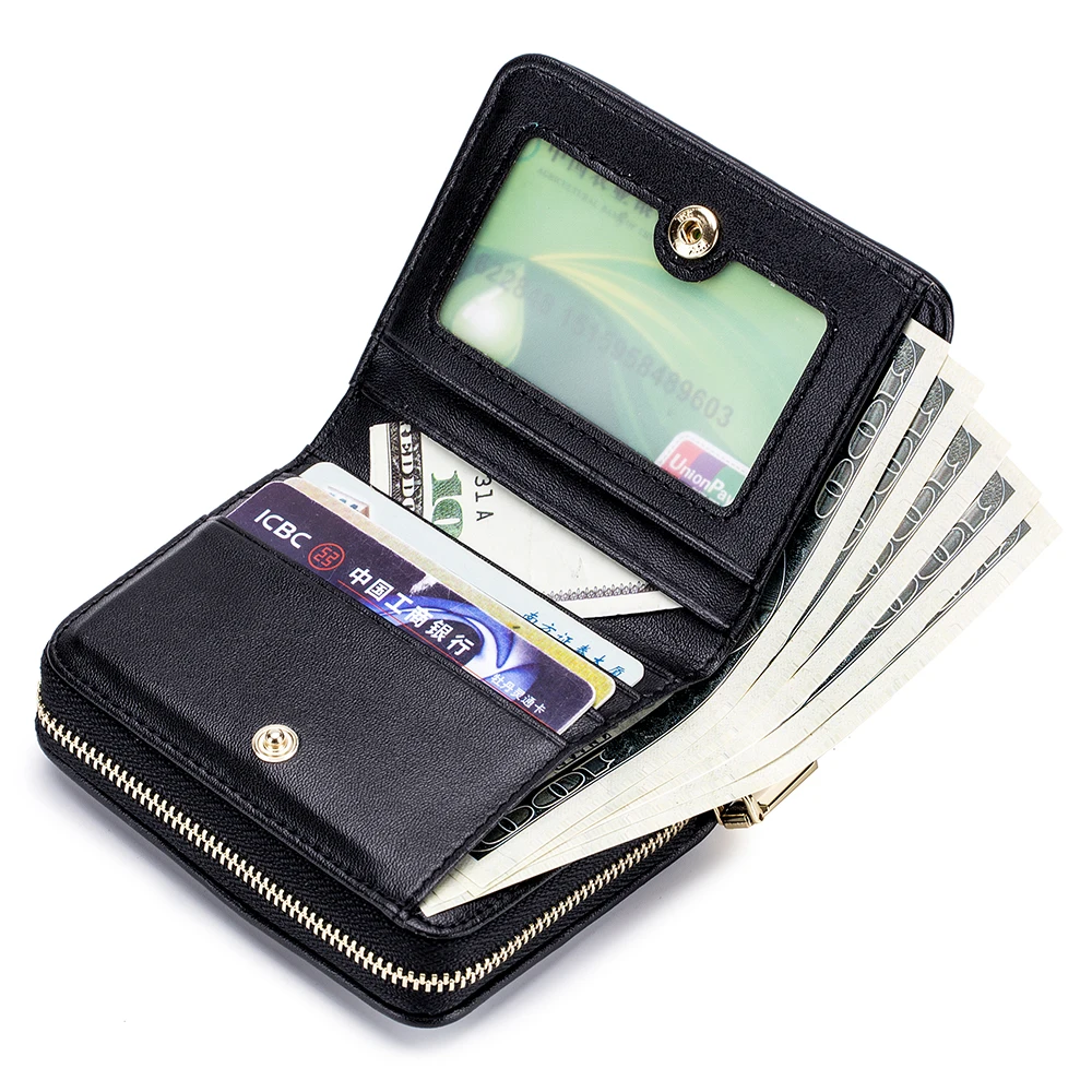 COMFORSKIN Premium Cowhide Leather Business Card Wallets Brand Rivet Women Zipper Purse New Arrivals Multi-Card Bit Card Cases
COMFORSKIN Premium Cowhide Leather Business Card Wallets Brand Rivet Women Zipper Purse New Arrivals Multi-Card Bit Card Cases