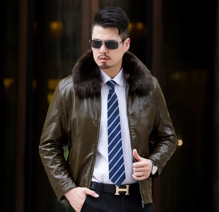 Winter velvet jaqueta de couro masculino chaqueta cuero hombre leather jacket men business casual straight mens coats brown
Winter velvet jaqueta de couro masculino chaqueta cuero hombre leather jacket men business casual straight mens coats brown