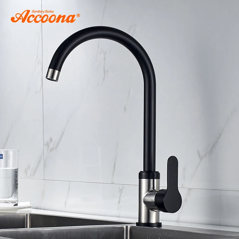 Accoona Kitchen Faucets Stainless steel Tap Mixers Sink Wall Faucet Modern Hot and Cold Water Kitchen Faucets Tap A48107F
Accoona Kitchen Faucets Stainless steel Tap Mixers Sink Wall Faucet Modern Hot and Cold Water Kitchen Faucets Tap A48107F