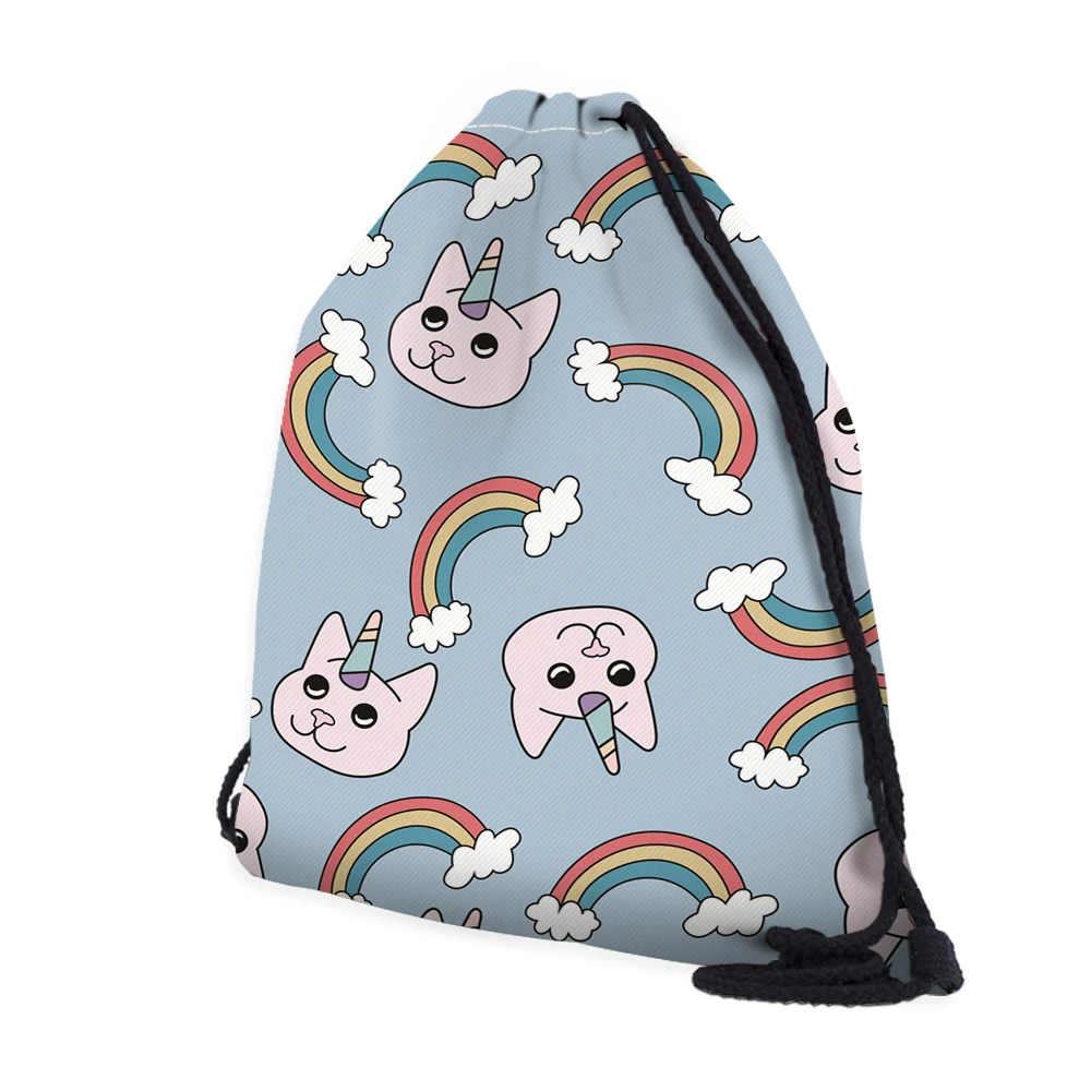 Deanfun сумка на шнурке с радужным единорогом для девочек милые школьные сумки 60151