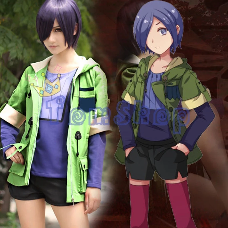 Anime Tokyo Ghoul Toka Kirishima Touka Cosplay Costume Green Jacket Coat Uniform Tops Suit + Purple Long Sleeve Shirt
Anime Tokyo Ghoul Toka Kirishima Touka Cosplay Costume Green Jacket Coat Uniform Tops Suit + Purple Long Sleeve Shirt