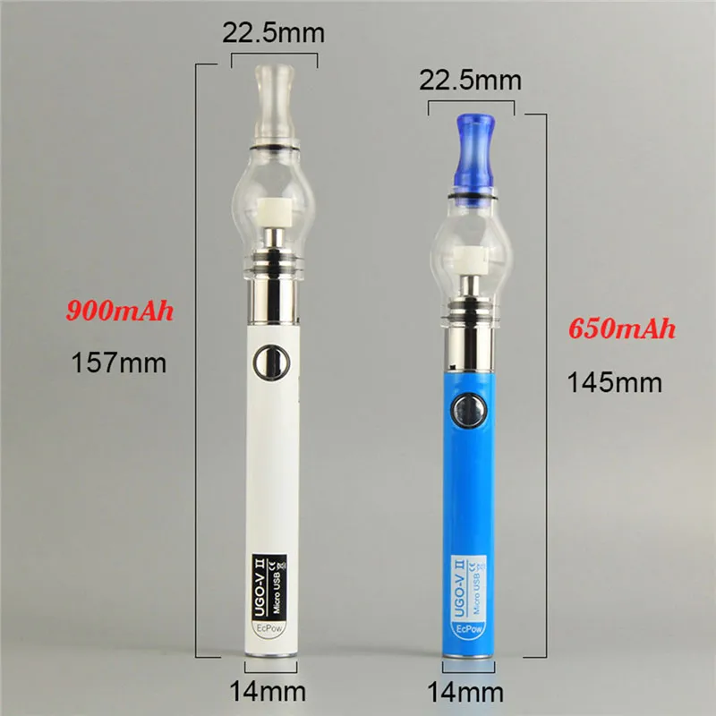 Original UGO V II Glass Globe Vape Mini Kit 510 Thread Atomizer Electronic Cigarette 650/900 mah Battery Built-in Pen | Электроника
