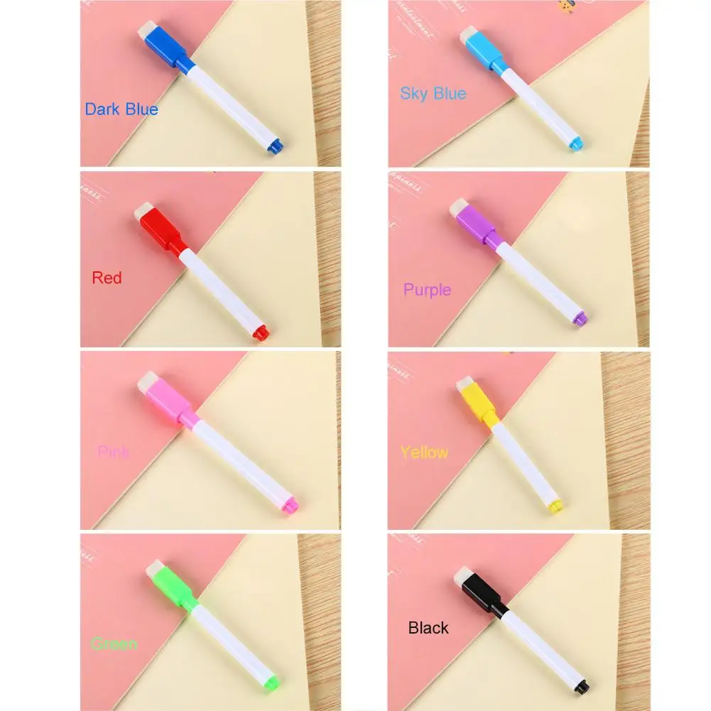 8 шт. стираемая ручка с лентой цветов|Маркер для белой доски| |
