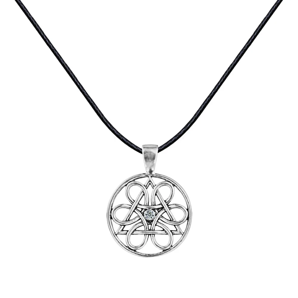 QIAMNI античный символ колеса жизни круглый цветок треугольник славянский кулон