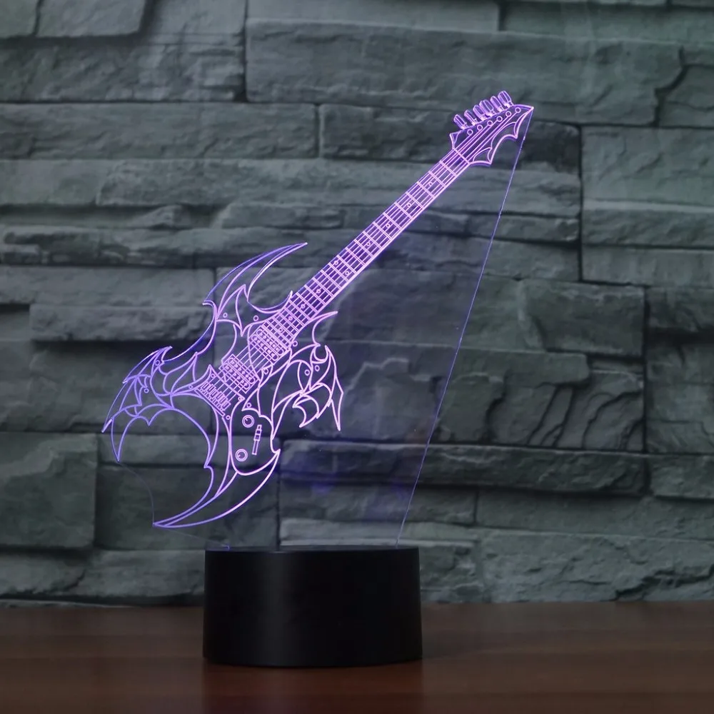 Creative guitar Model Illusion 3d Lamp LED 7 Color changing USB Remote touch desk light 3D Night Light Baby Sleeping lighting
Creative guitar Model Illusion 3d Lamp LED 7 Color changing USB Remote touch desk light 3D Night Light Baby Sleeping lighting