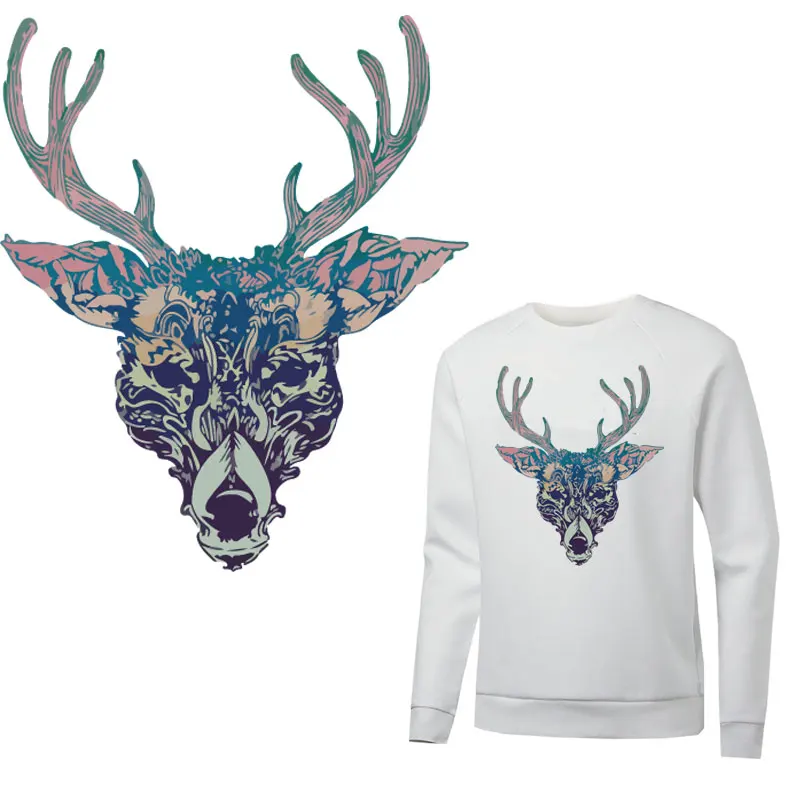 animal head iron on patches for clothing deer stickers heat transfer for T-shirt hoodies diy patch parches termoadhesivos ropa
animal head iron on patches for clothing deer stickers heat transfer for T-shirt hoodies diy patch parches termoadhesivos ropa