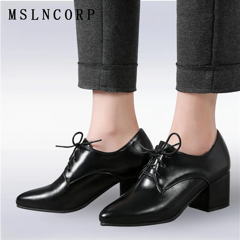 Plus Size 34-43 Fashion Spring Autumn fashion Casual shoes women square heel lace-up Soft Leather Oxfords Shoes Vintage Shoes
Plus Size 34-43 Fashion Spring Autumn fashion Casual shoes women square heel lace-up Soft Leather Oxfords Shoes Vintage Shoes