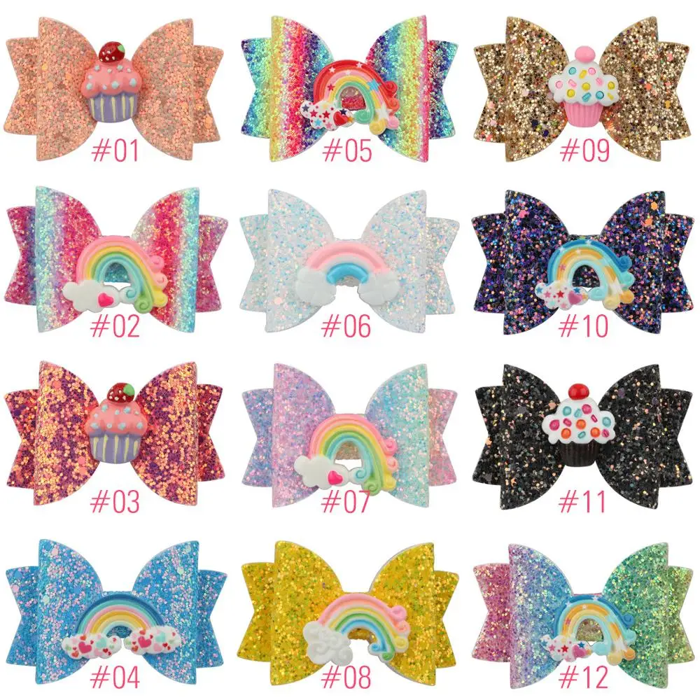 30pcs/lot , 3inch Candy Color Girls Glitter Hair Bows Clips Double Rainbow Bows Hairpins for Princess Headdress Accessories
30pcs/lot , 3inch Candy Color Girls Glitter Hair Bows Clips Double Rainbow Bows Hairpins for Princess Headdress Accessories