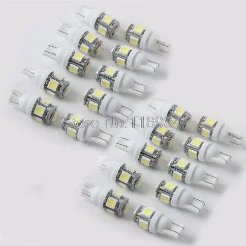 20 штук x T10 5050 5 SMD светодиодный автомобиль клиновая лампа света лампы Супер яркий DC12V белый
20 штук x T10 5050 5 SMD светодиодный автомобиль клиновая лампа света лампы Супер яркий DC12V белый