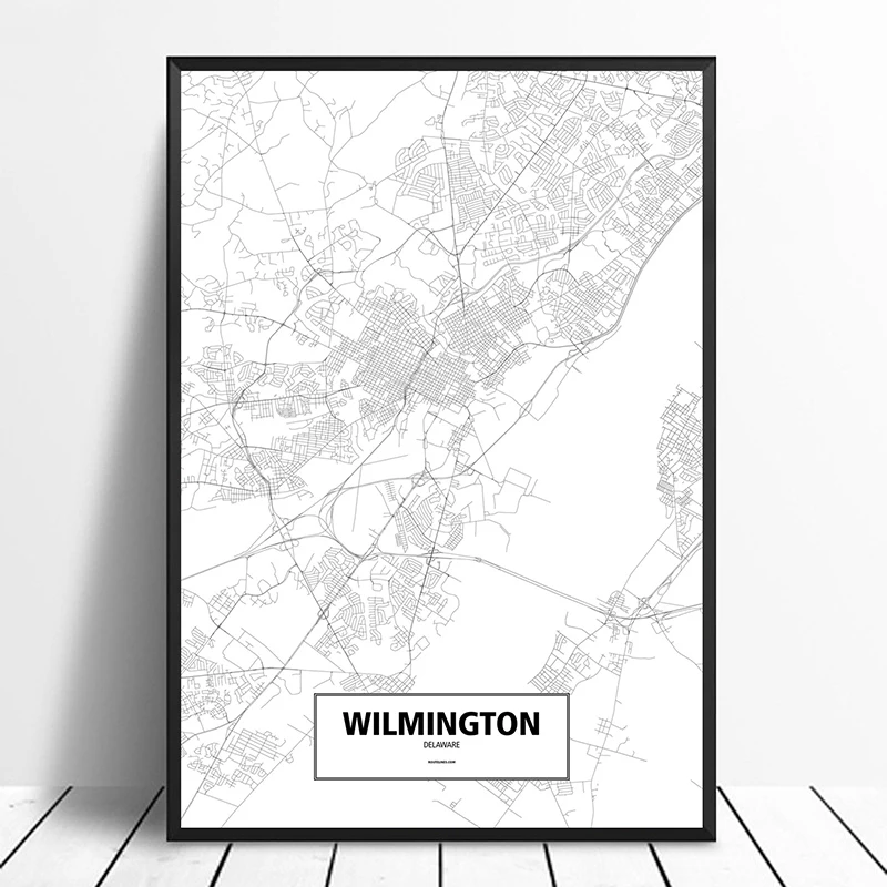 Wilmington, Delaware, United States Black White Custom World City Map Poster Canvas Print Nordic Style Wall Art Home Decor
Wilmington, Delaware, United States Black White Custom World City Map Poster Canvas Print Nordic Style Wall Art Home Decor