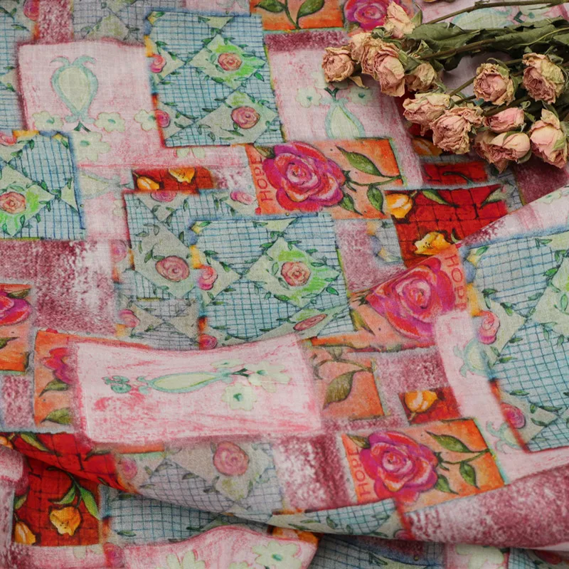 High-end pure ramie fabric digital printing digital printing Women's Dresses and clothes in Summer Thin Style patchwork
High-end pure ramie fabric digital printing digital printing Women's Dresses and clothes in Summer Thin Style patchwork