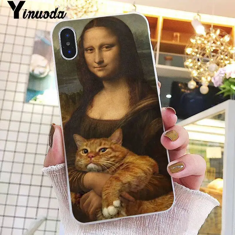 Yinuoda Mona Lisa Art David Line Van Gogh Звездная змея чехол для телефона iPhone 8 7 6 6S Plus X XS MAX 5 5S SE XR 10 11